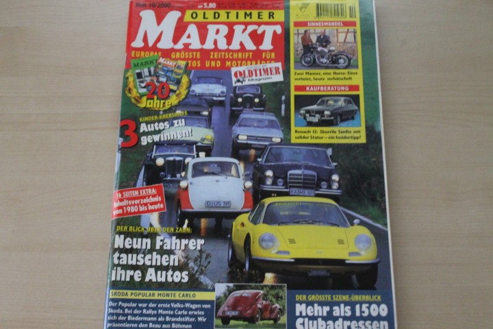 Deckblatt Oldtimer Markt (10/2000)
